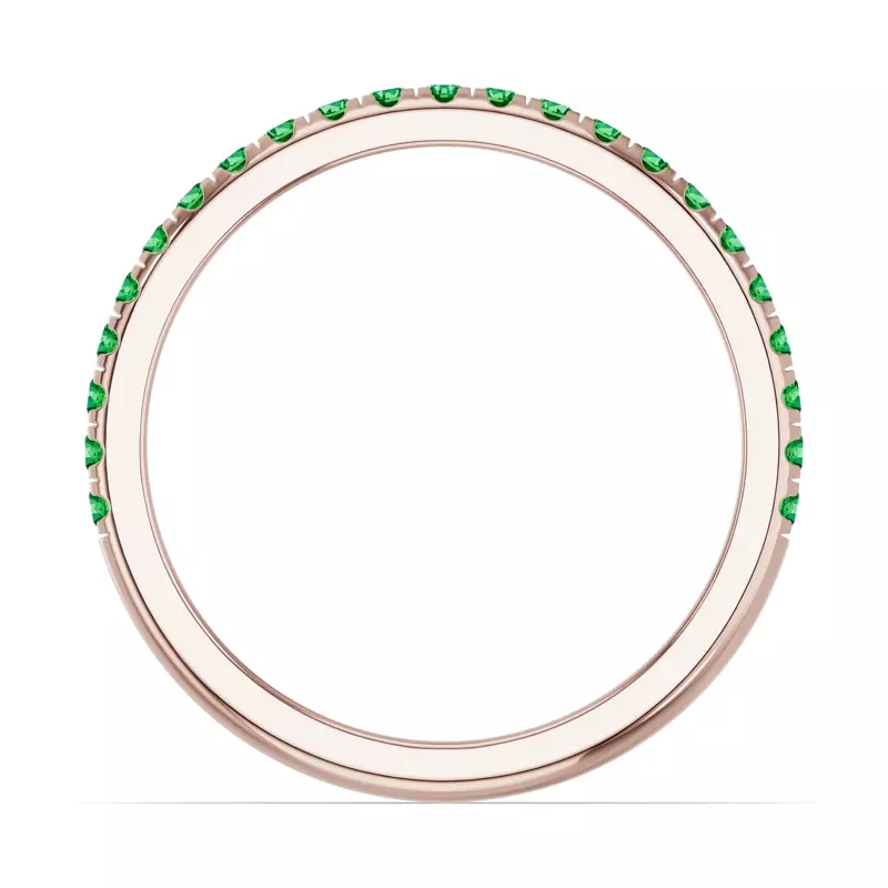 18K Rose Gold Chroma Tsavorite Band