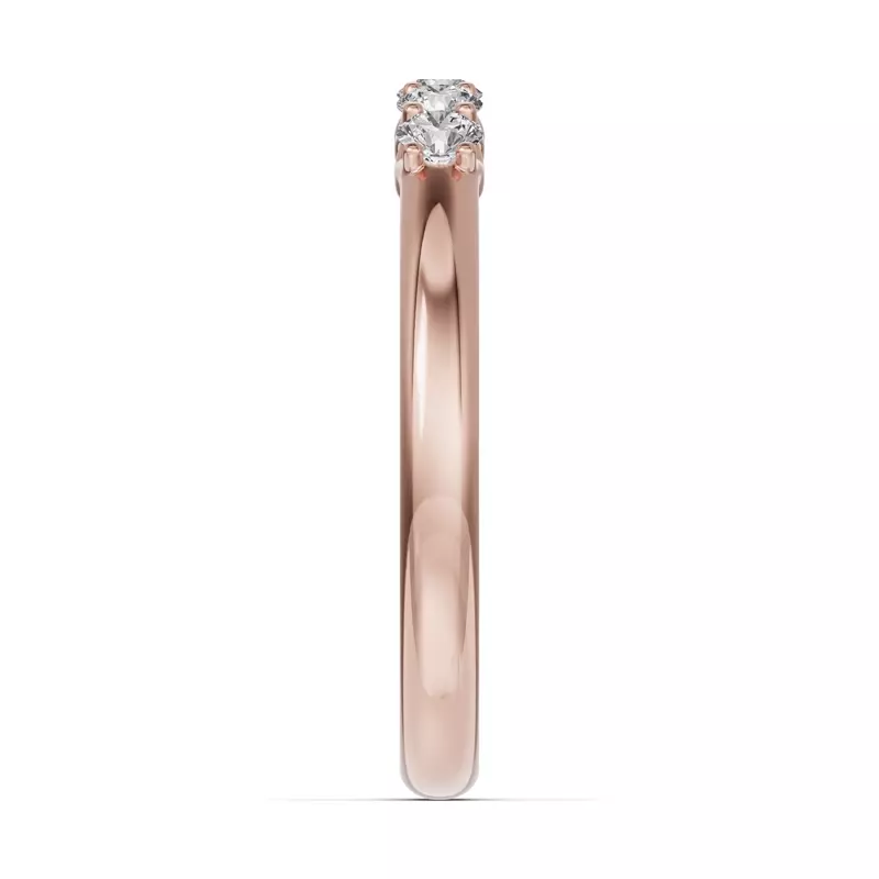 14K Rose Gold Unity Prong 5-Stone Lab Band (.25 ct. tw.)