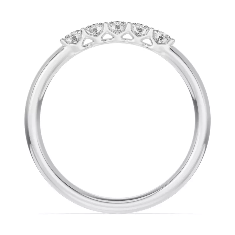 14K White Gold Unity Prong 5-Stone Band (.25 ct. tw.)