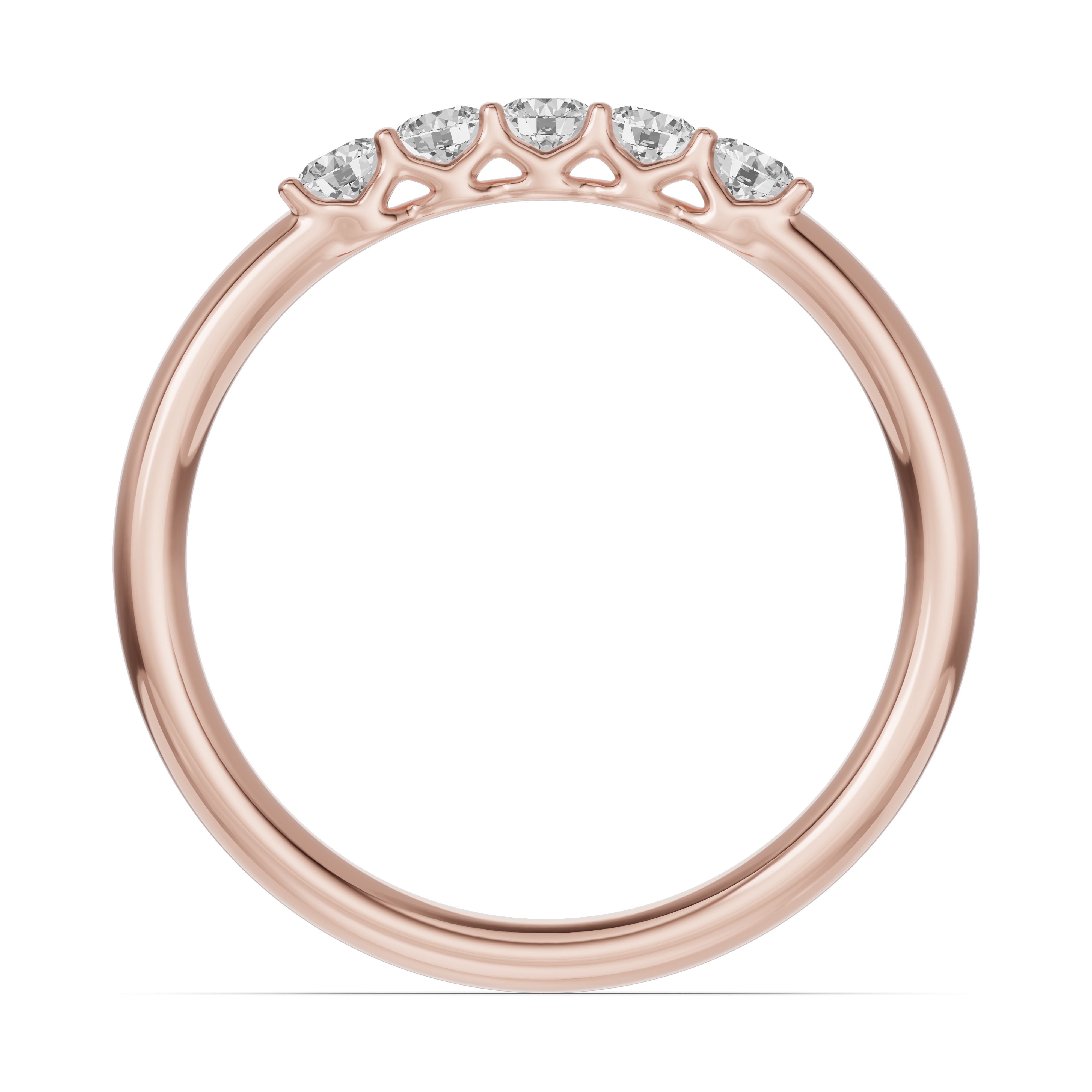 18K Rose Gold Unity Prong 5-Stone Band (.25 ct. tw.)