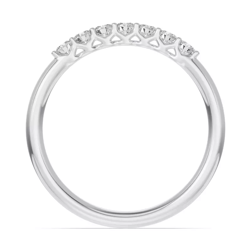 14K White Gold Unity Prong 7-Stone Band (.25 ct. tw.)