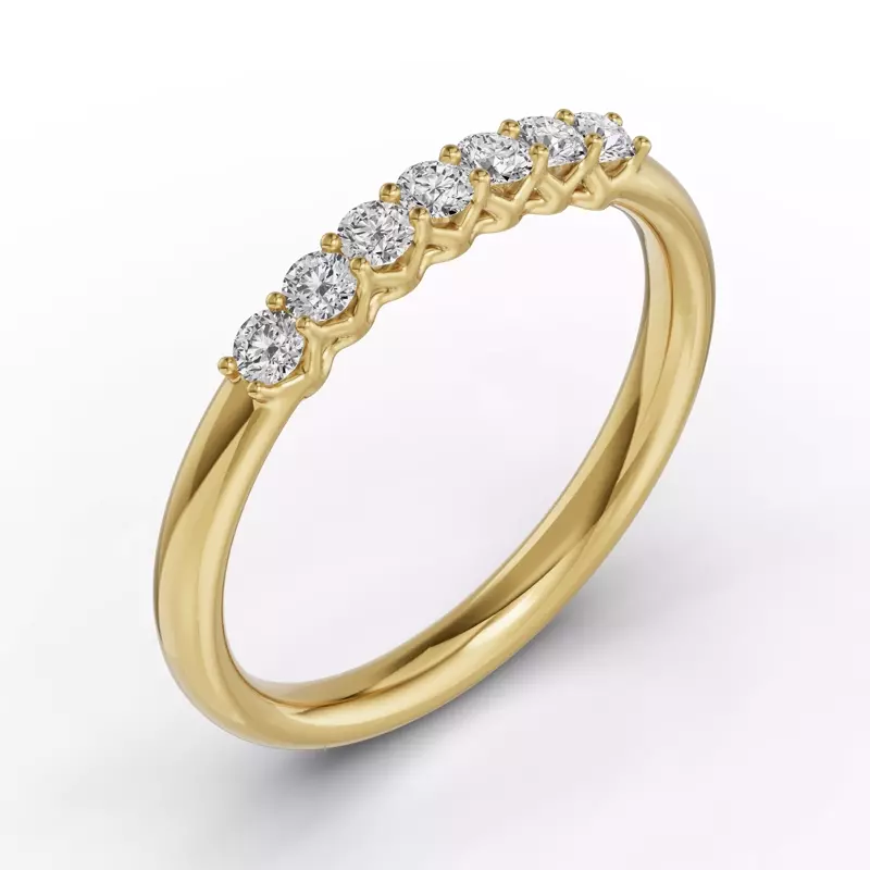 14K Yellow Gold Unity Prong 7-Stone Band (.25 ct. tw.)