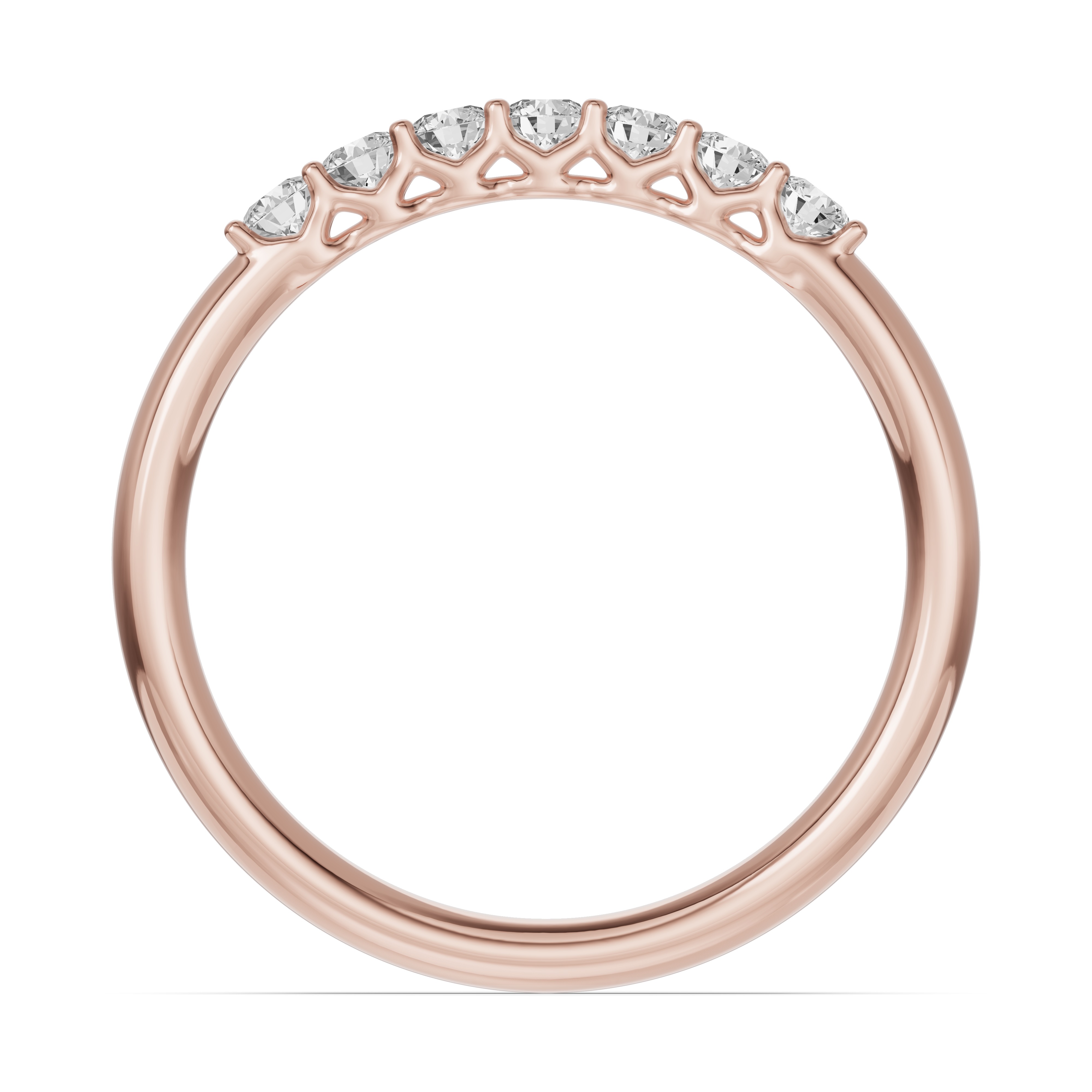 18K Rose Gold Unity Prong 7-Stone Lab Band (.25 ct. tw.)