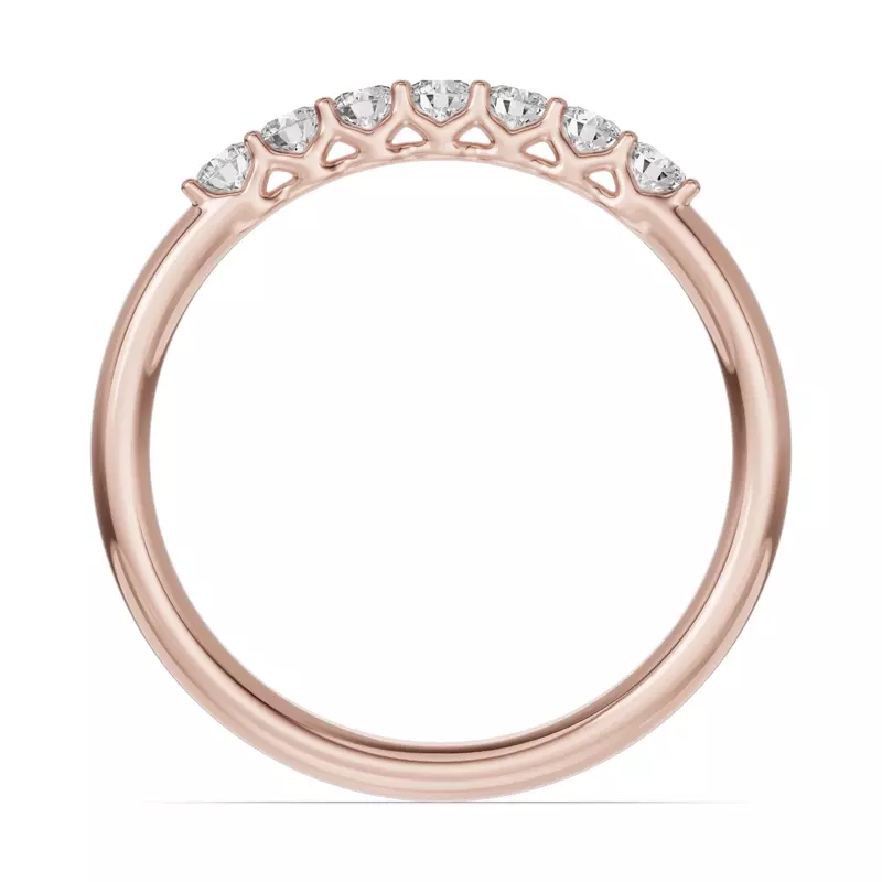 18K Rose Gold Unity Prong 7-Stone Band (.25 ct. tw.)