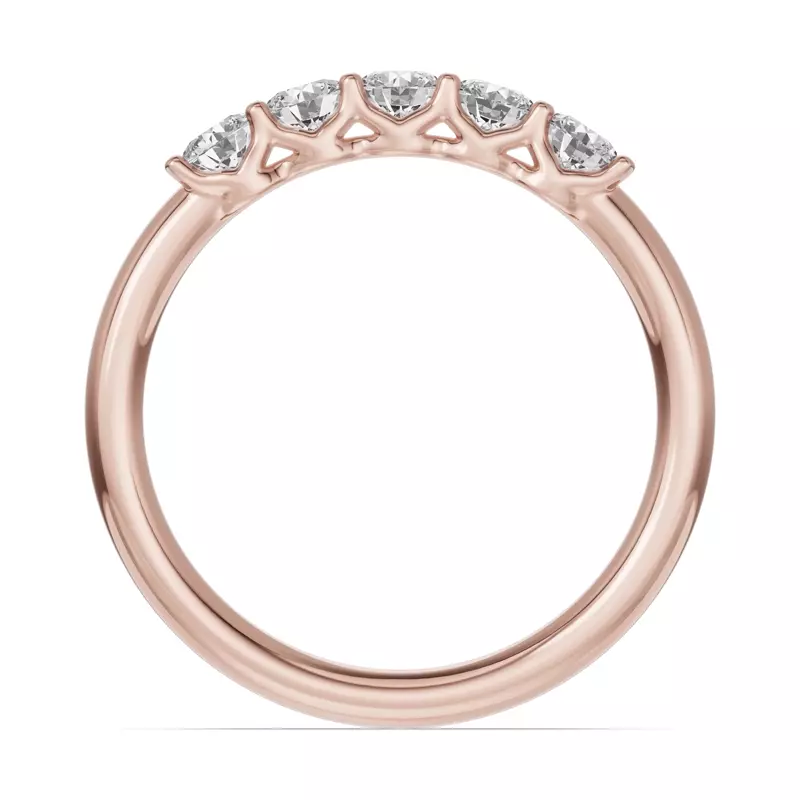 18K Rose Gold Unity Prong 5-Stone Band (.50 ct. tw.)