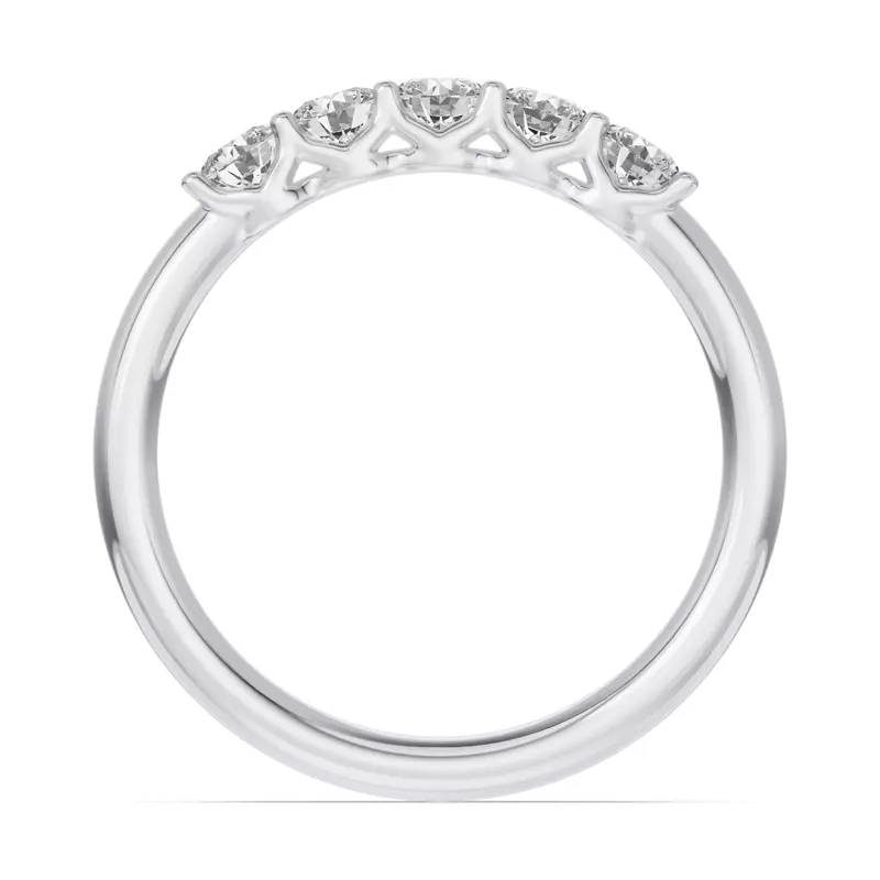 Platinum Unity Prong 5-Stone Lab Band (.50 ct. tw.)