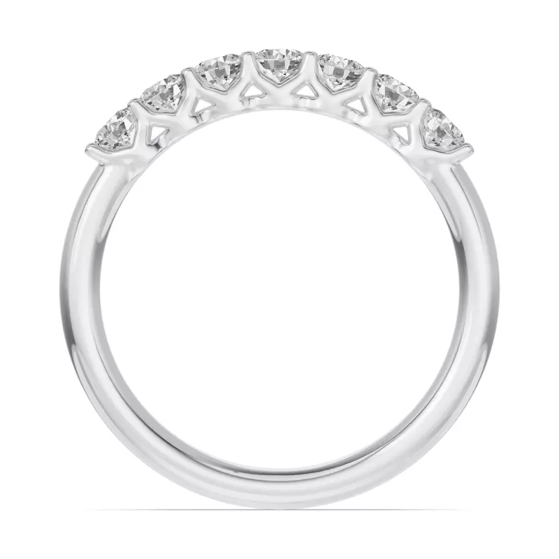 14K White Gold Unity Prong 7-Stone Band (.50 ct. tw.)
