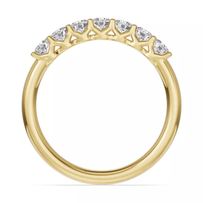 14K Yellow Gold Unity Prong 7-Stone Lab Band (.50 ct. tw.)