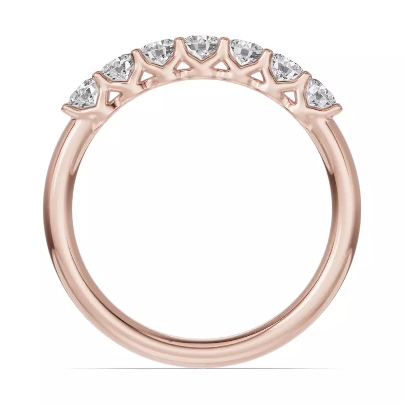 18K Rose Gold Unity Prong 7-Stone Band (.50 ct. tw.)