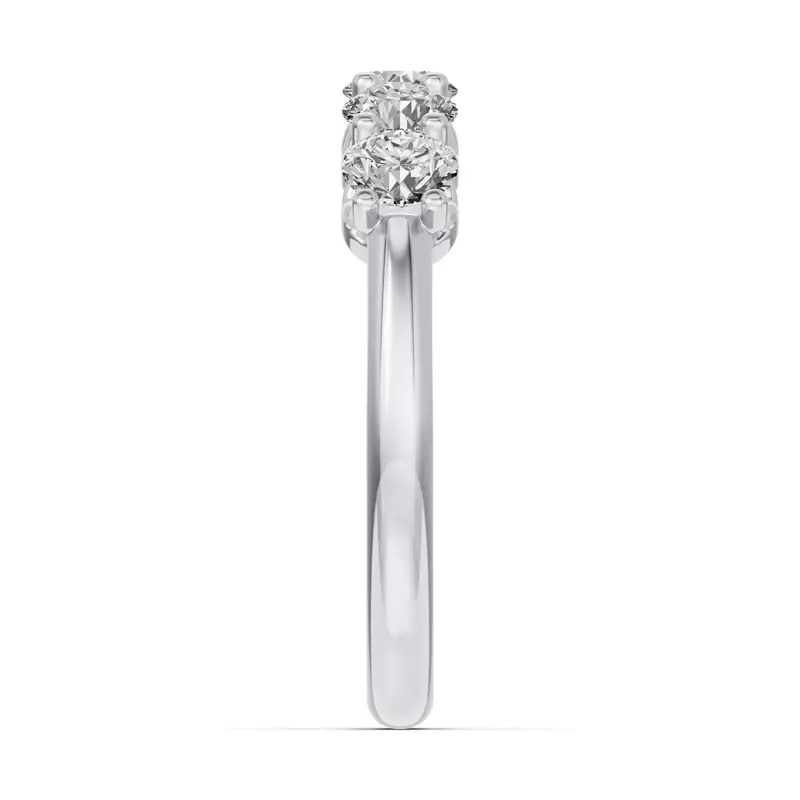 14K White Gold Unity Prong 5-Stone Lab Band (1.00 ct. tw.)