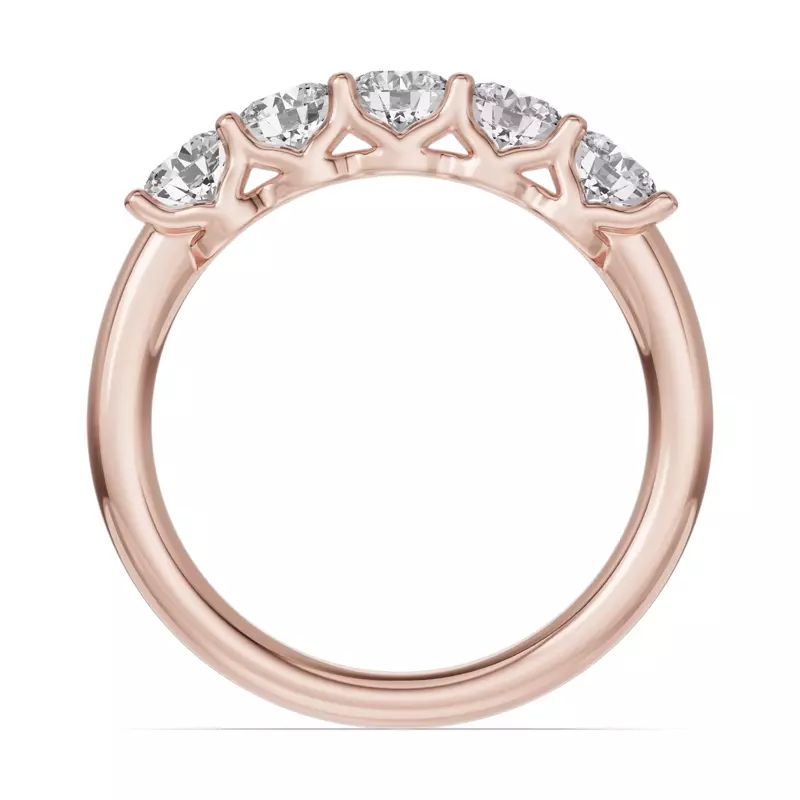 18K Rose Gold Unity Prong 5-Stone Band (1.00 ct. tw.)