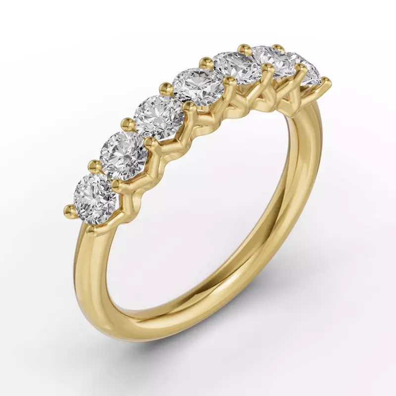 14K Yellow Gold Unity Prong 7-Stone Band (1.00 ct. tw.)