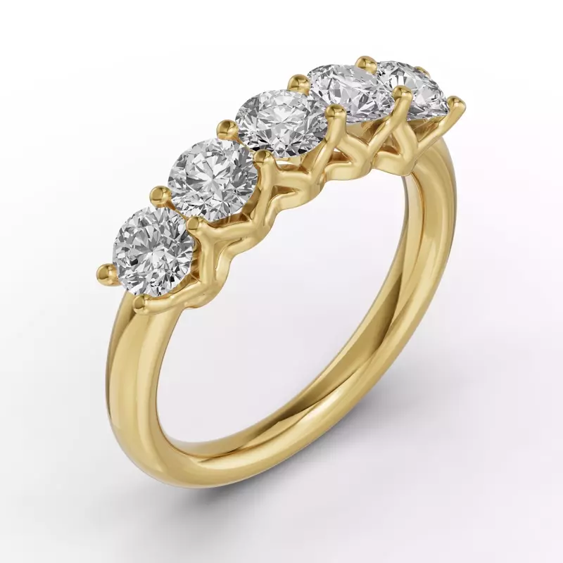 14K Yellow Gold Unity Prong 5-Stone Band (1.50 ct. tw.)