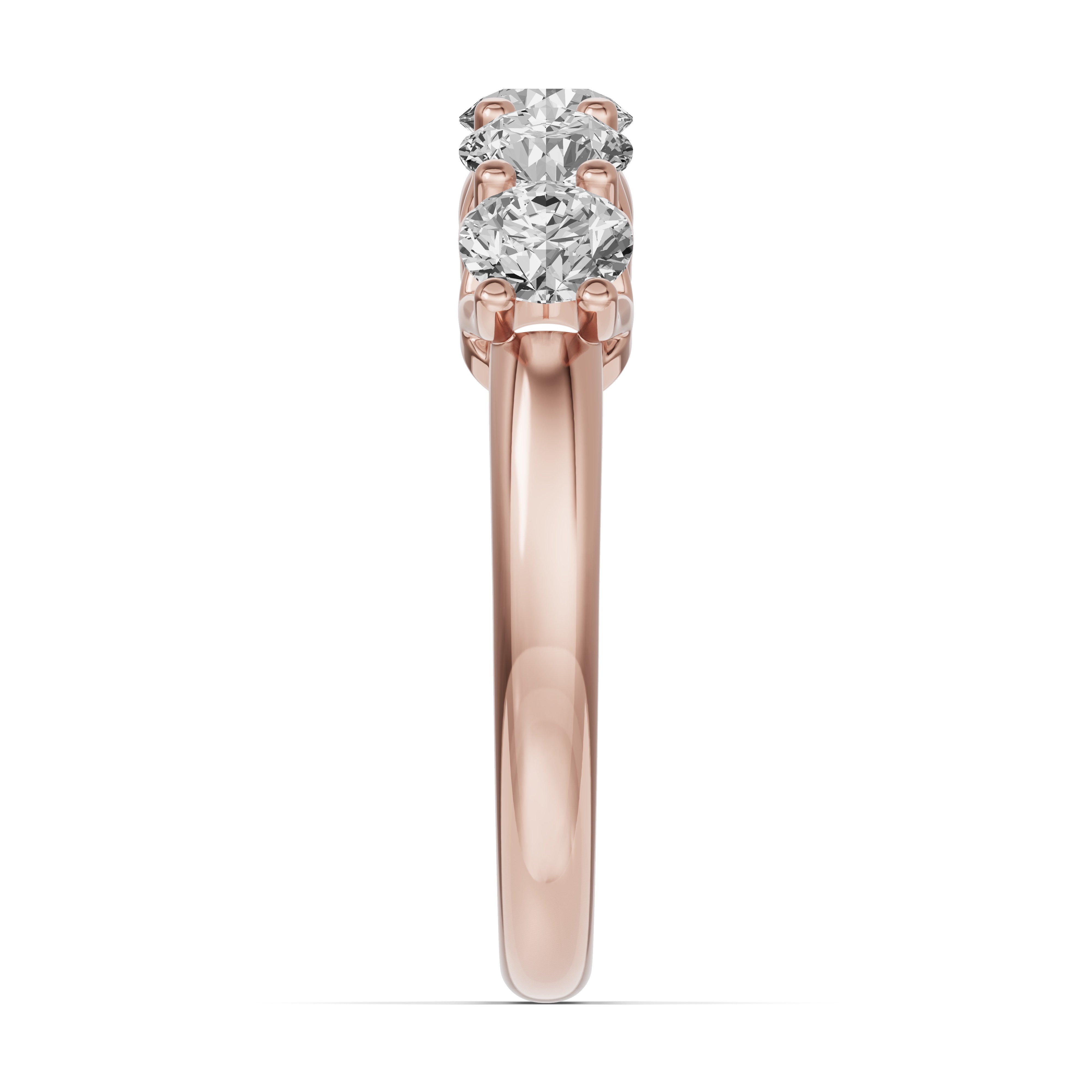 18K Rose Gold Unity Prong 5-Stone Lab Band (1.50 ct. tw.)
