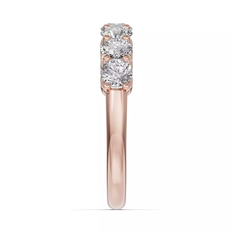14K Rose Gold Unity Prong 7-Stone Lab Band (1.50 ct. tw.)