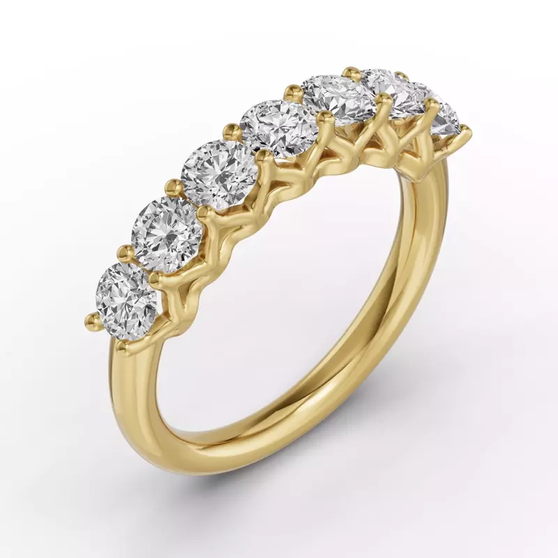 14K Yellow Gold Unity Prong 7-Stone Band (1.50 ct. tw.)