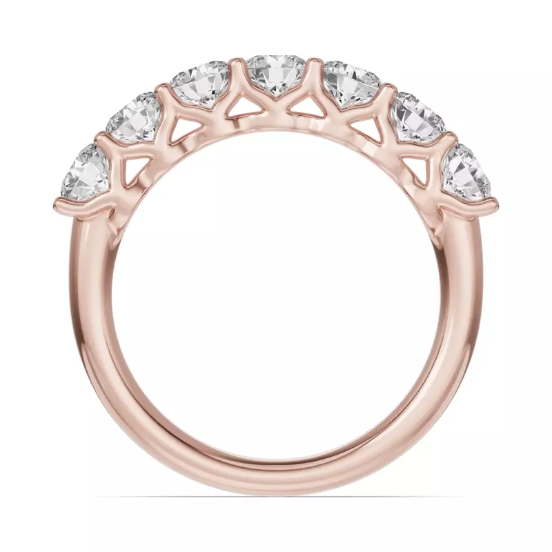 18K Rose Gold Unity Prong 7-Stone Lab Band (1.50 ct. tw.)