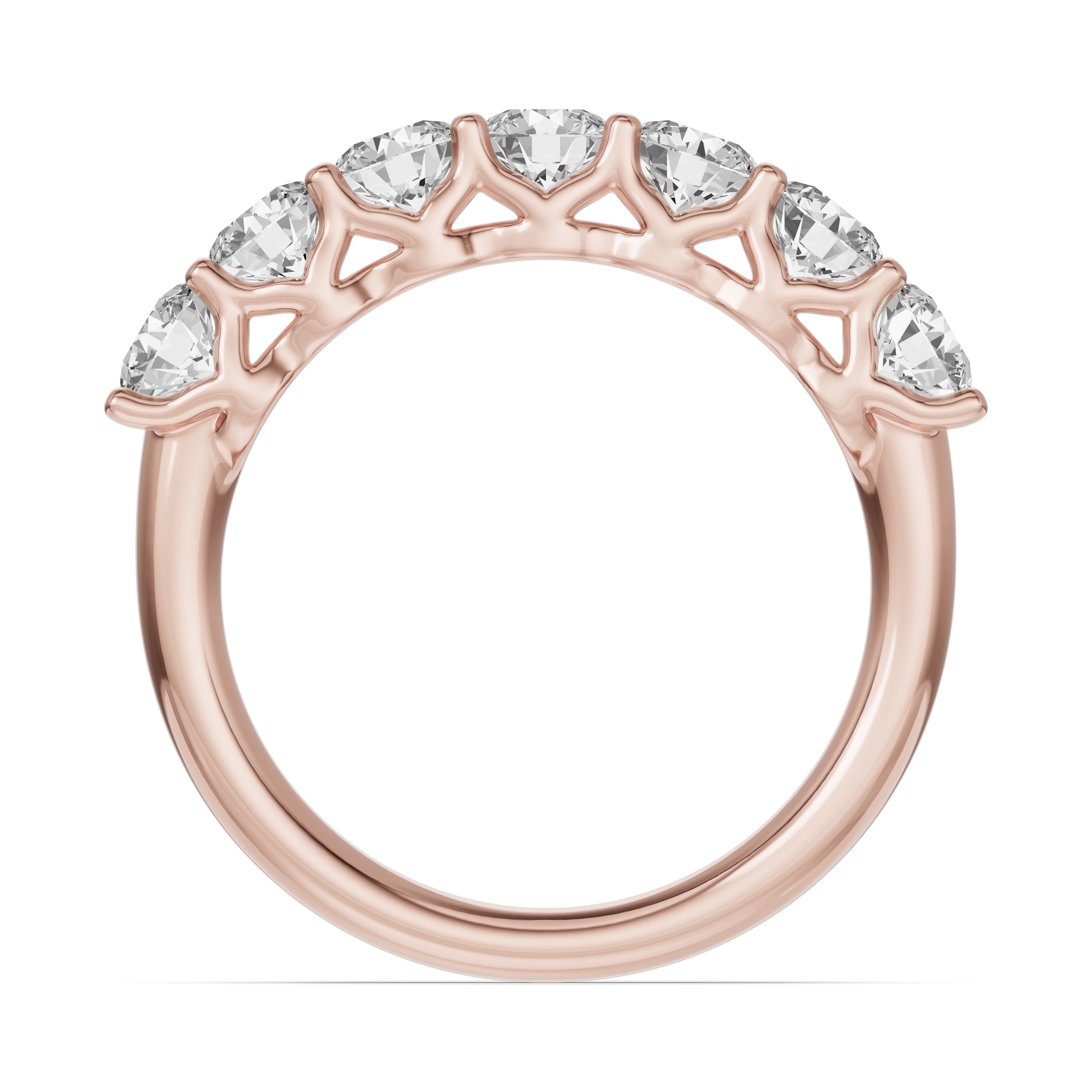 18K Rose Gold Unity Prong 7-Stone Band (1.50 ct. tw.)