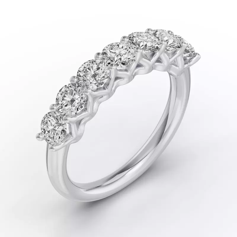 Platinum Unity Prong 7-Stone Band (1.50 ct. tw.)
