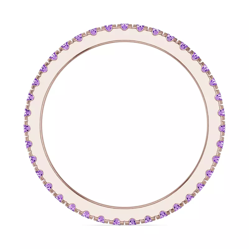 14K Rose Gold Chroma Amethyst Eternity Band