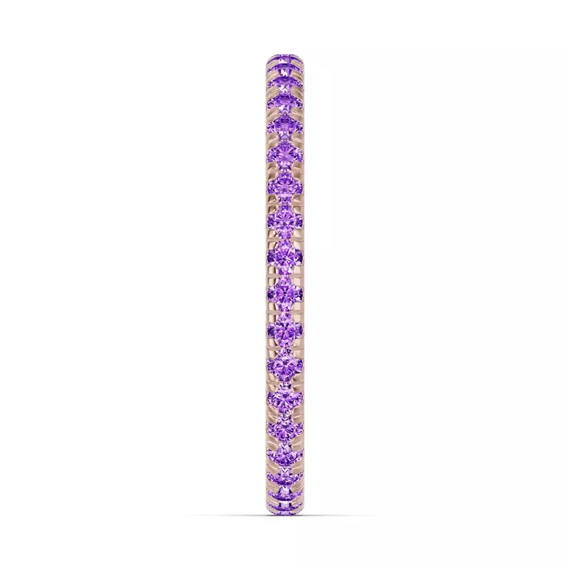 14K Rose Gold Chroma Amethyst Eternity Band