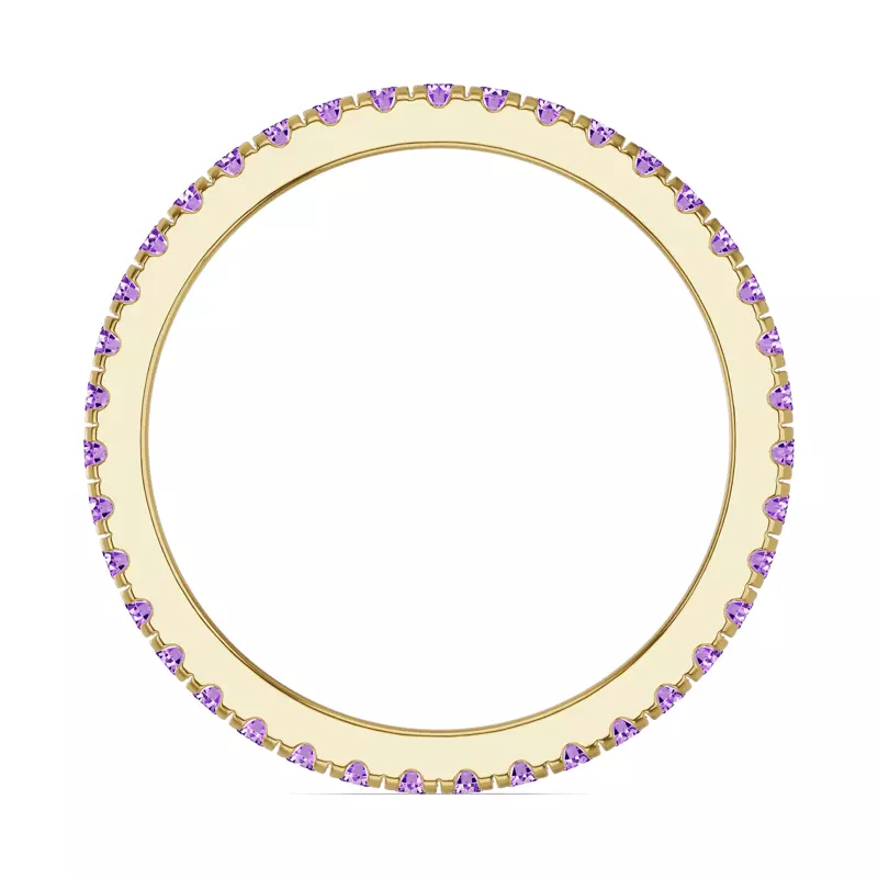 14K Yellow Gold Chroma Amethyst Eternity Band