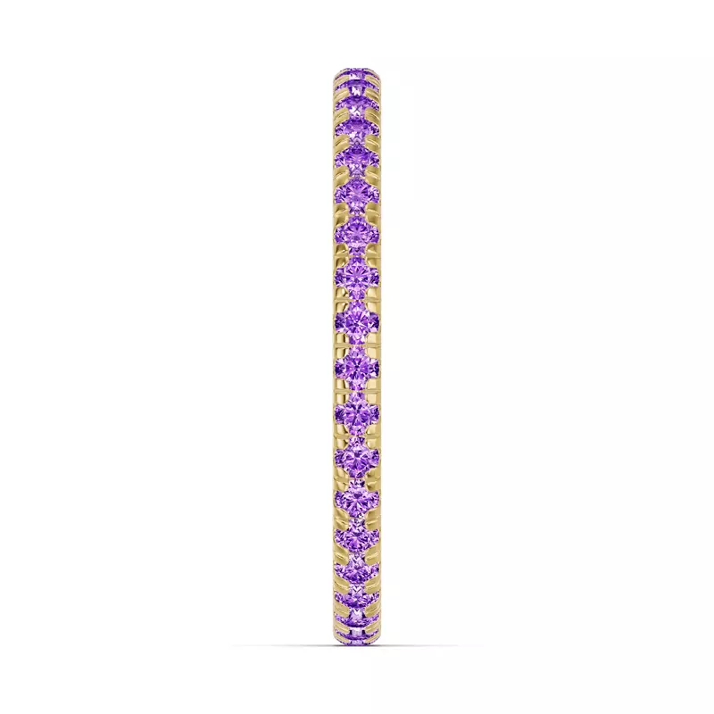14K Yellow Gold Chroma Amethyst Eternity Band