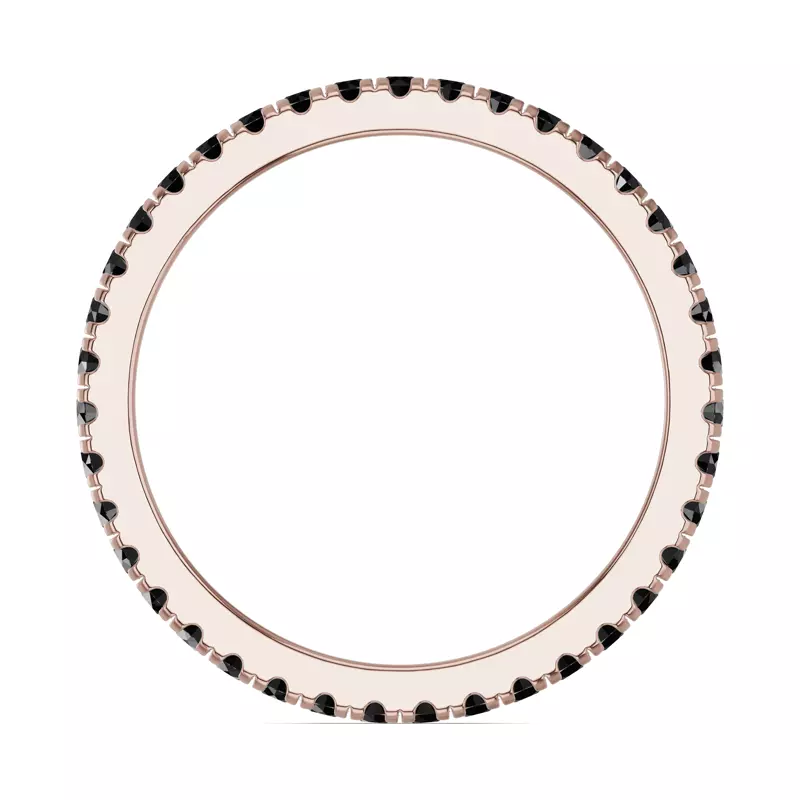 14K Rose Gold Chroma Black Diamond Eternity Band
