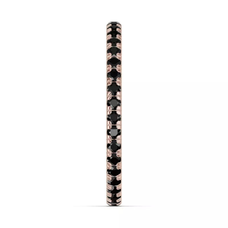 14K Rose Gold Chroma Black Diamond Eternity Band