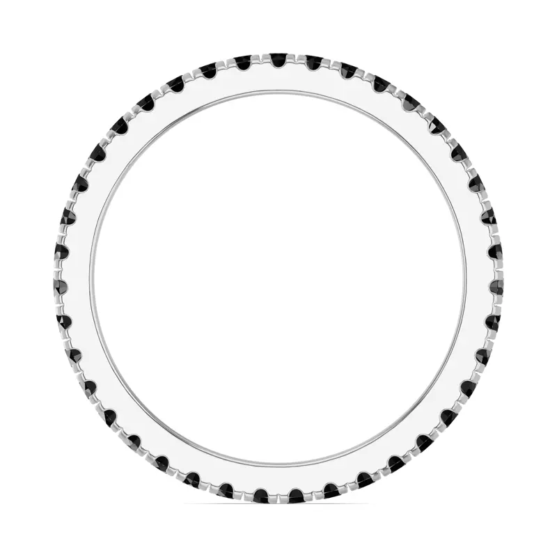 14K White Gold Chroma Black Diamond Eternity Band