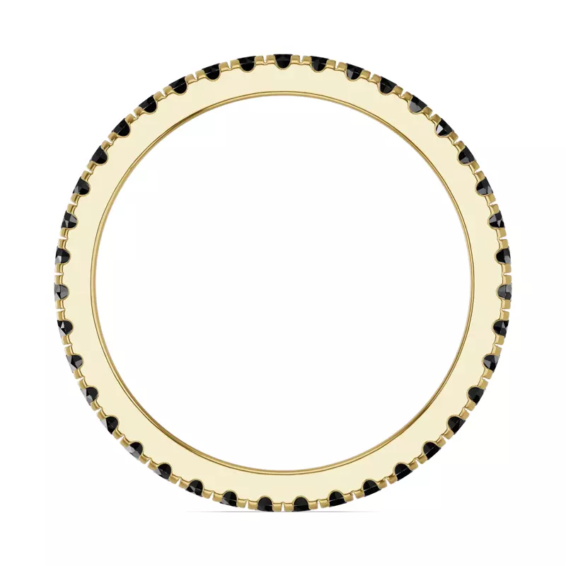 14K Yellow Gold Chroma Black Diamond Eternity Band