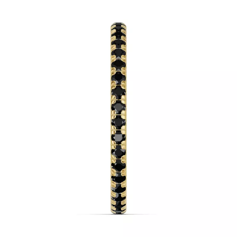 14K Yellow Gold Chroma Black Diamond Eternity Band