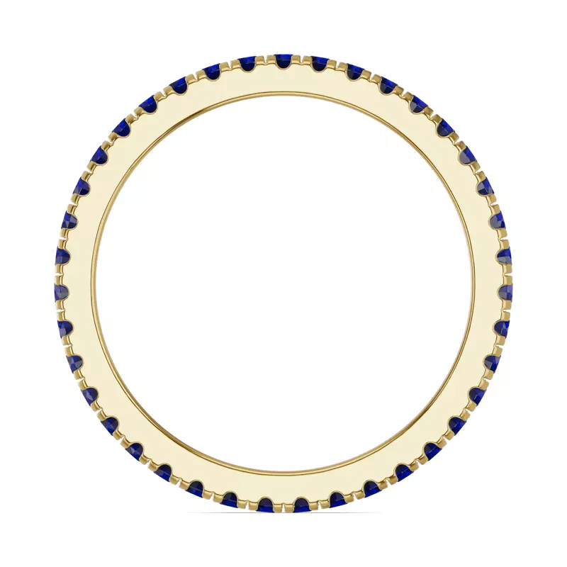 14K Yellow Gold Chroma Sapphire Eternity Band