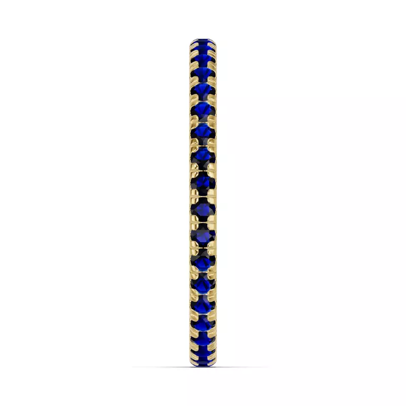 14K Yellow Gold Chroma Sapphire Eternity Band