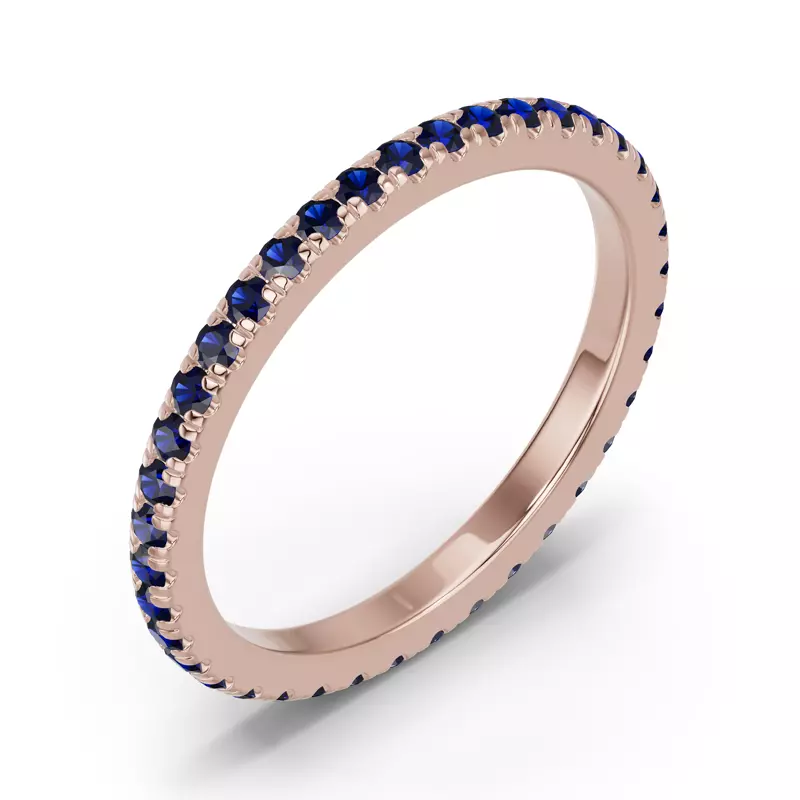 18K Rose Gold Chroma Sapphire Eternity Band