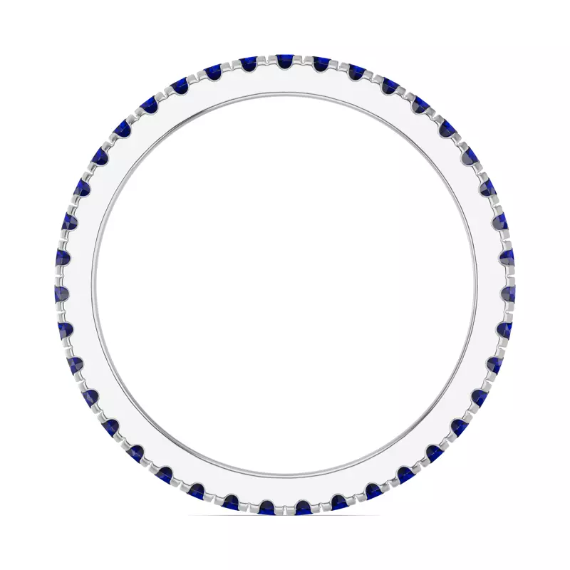 Platinum Chroma Sapphire Eternity Band