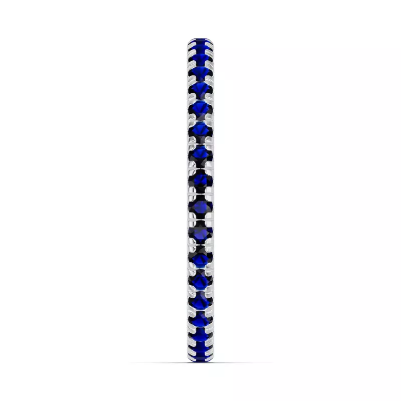 Platinum Chroma Sapphire Eternity Band