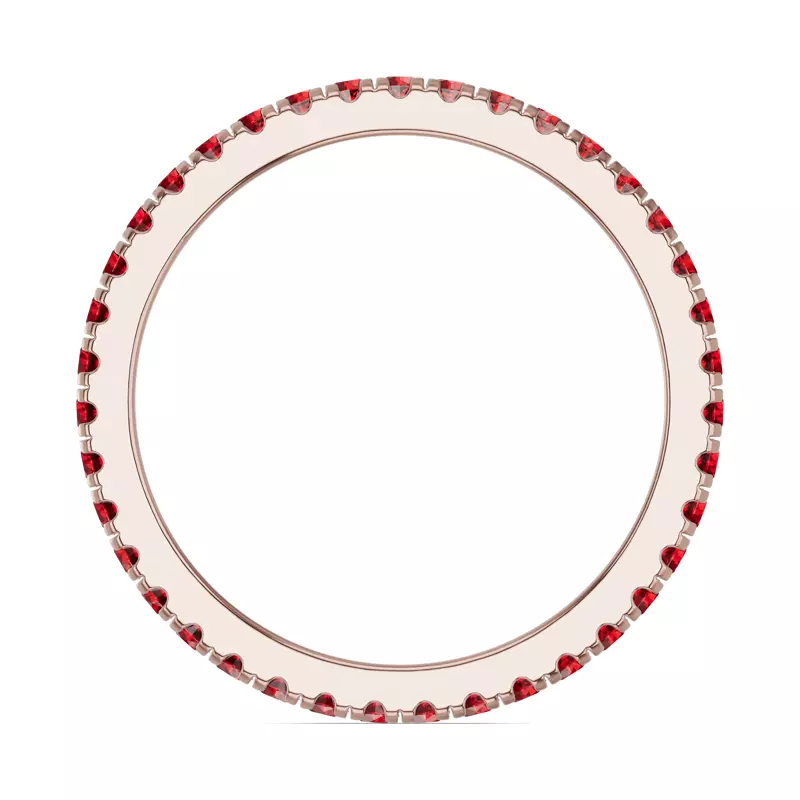 14K Rose Gold Chroma Garnet Eternity Band