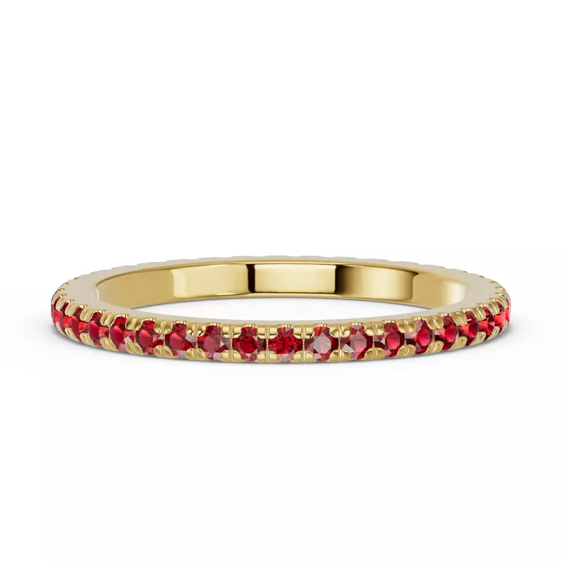 Chroma Garnet Eternity Band