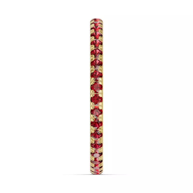 14K Yellow Gold Chroma Garnet Eternity Band