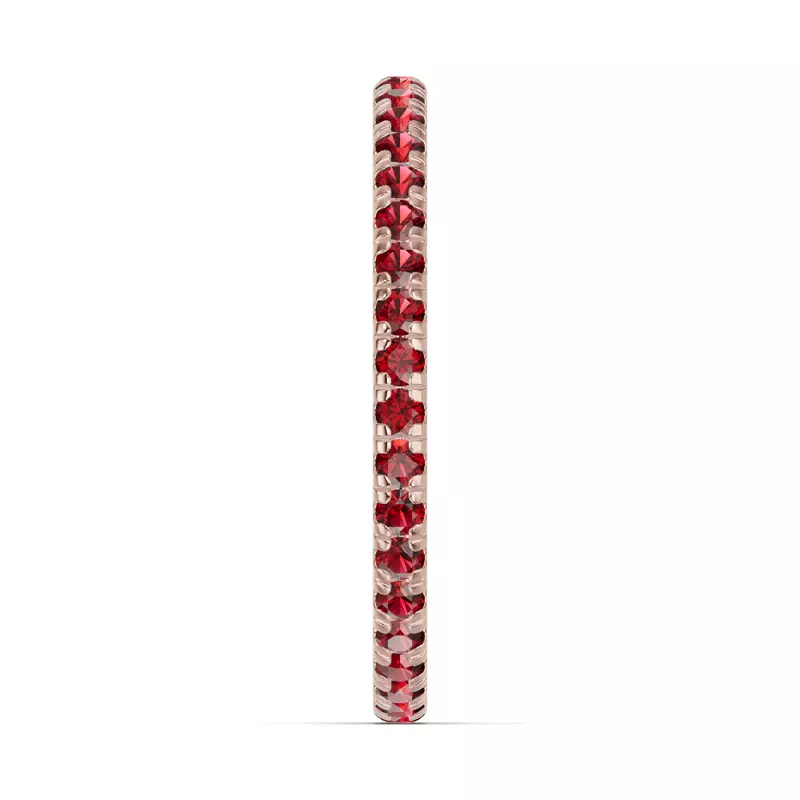18K Rose Gold Chroma Garnet Eternity Band