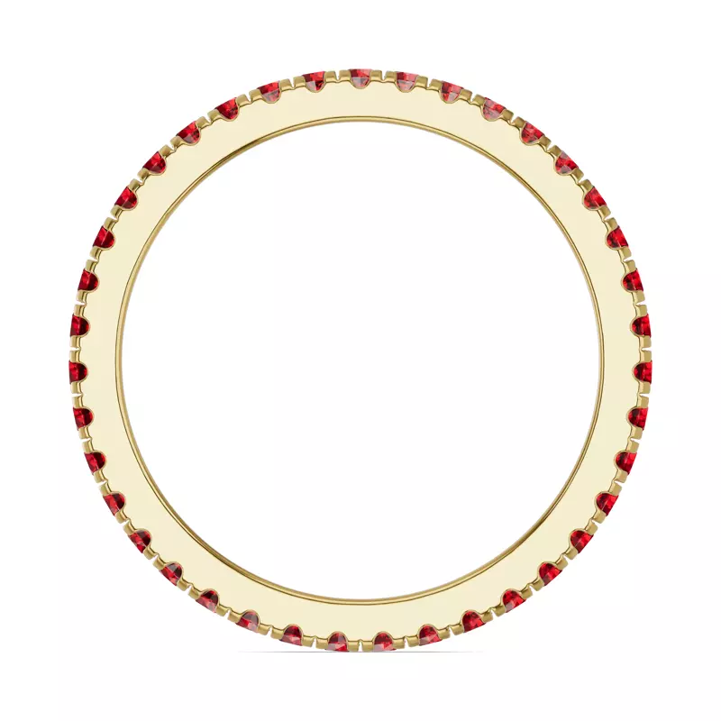18K Yellow Gold Chroma Garnet Eternity Band