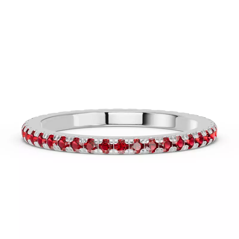 Chroma Garnet Eternity Band