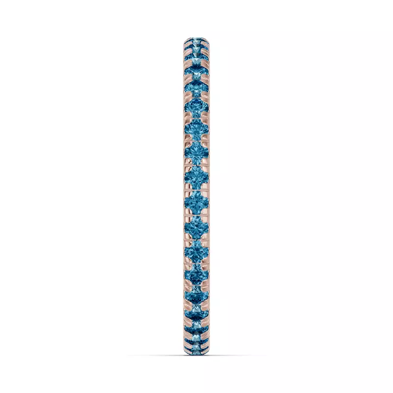14K Rose Gold Chroma London Blue Topaz Eternity Band