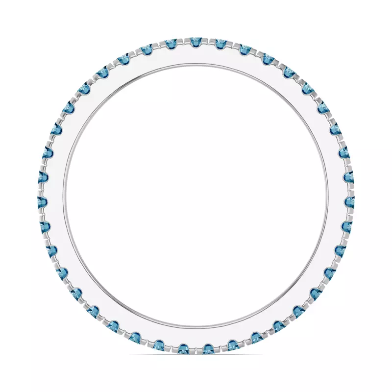 14K White Gold Chroma London Blue Topaz Eternity Band