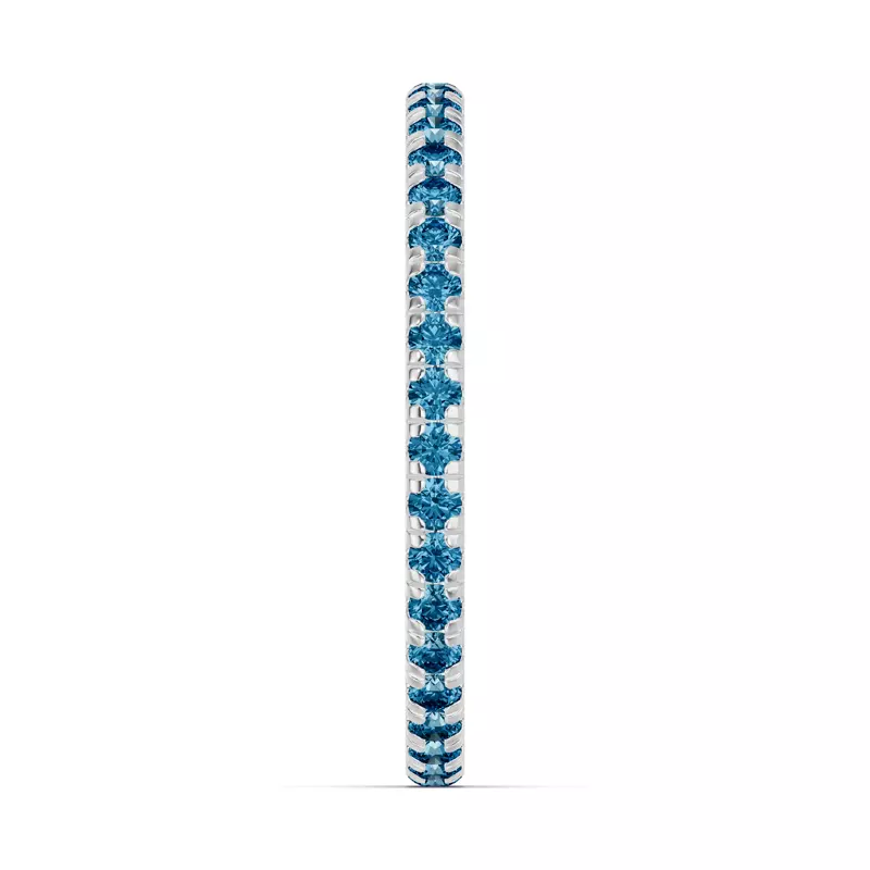 14K White Gold Chroma London Blue Topaz Eternity Band