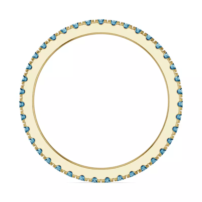 14K Yellow Gold Chroma London Blue Topaz Eternity Band