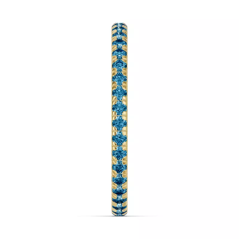 14K Yellow Gold Chroma London Blue Topaz Eternity Band