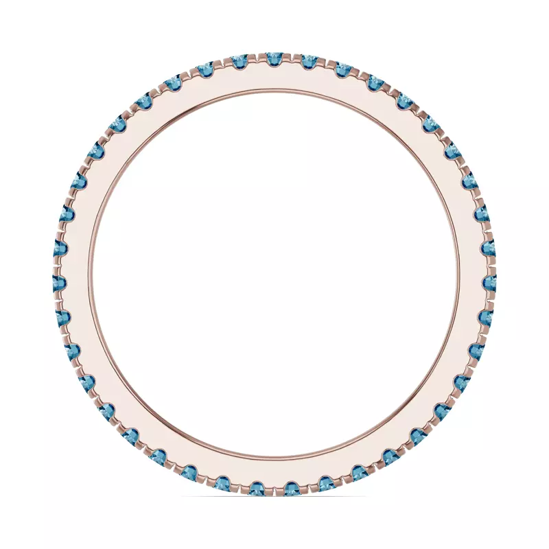 18K Rose Gold Chroma London Blue Topaz Eternity Band