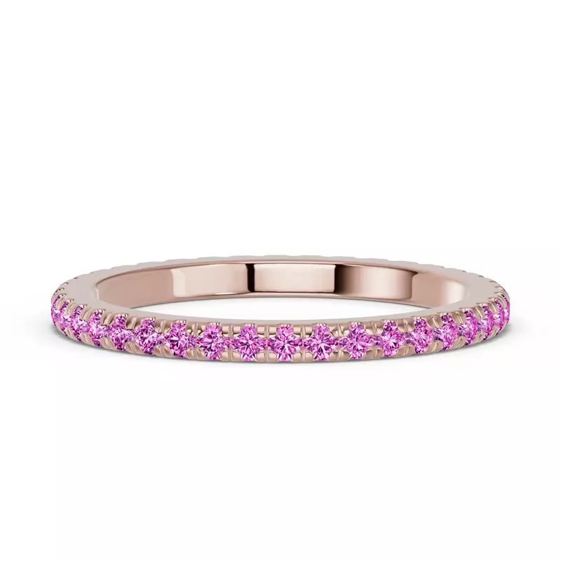 Chroma Pink Sapphire Eternity Band